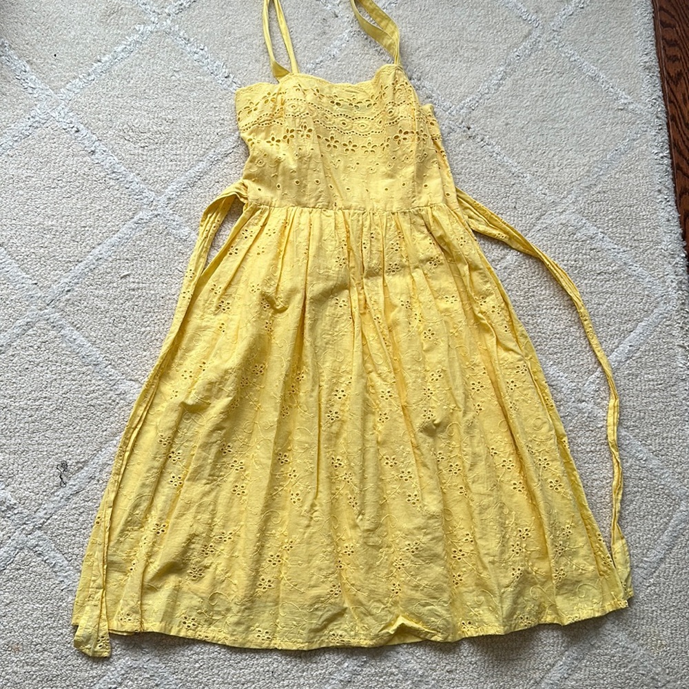 Midi eyelit dress cotton